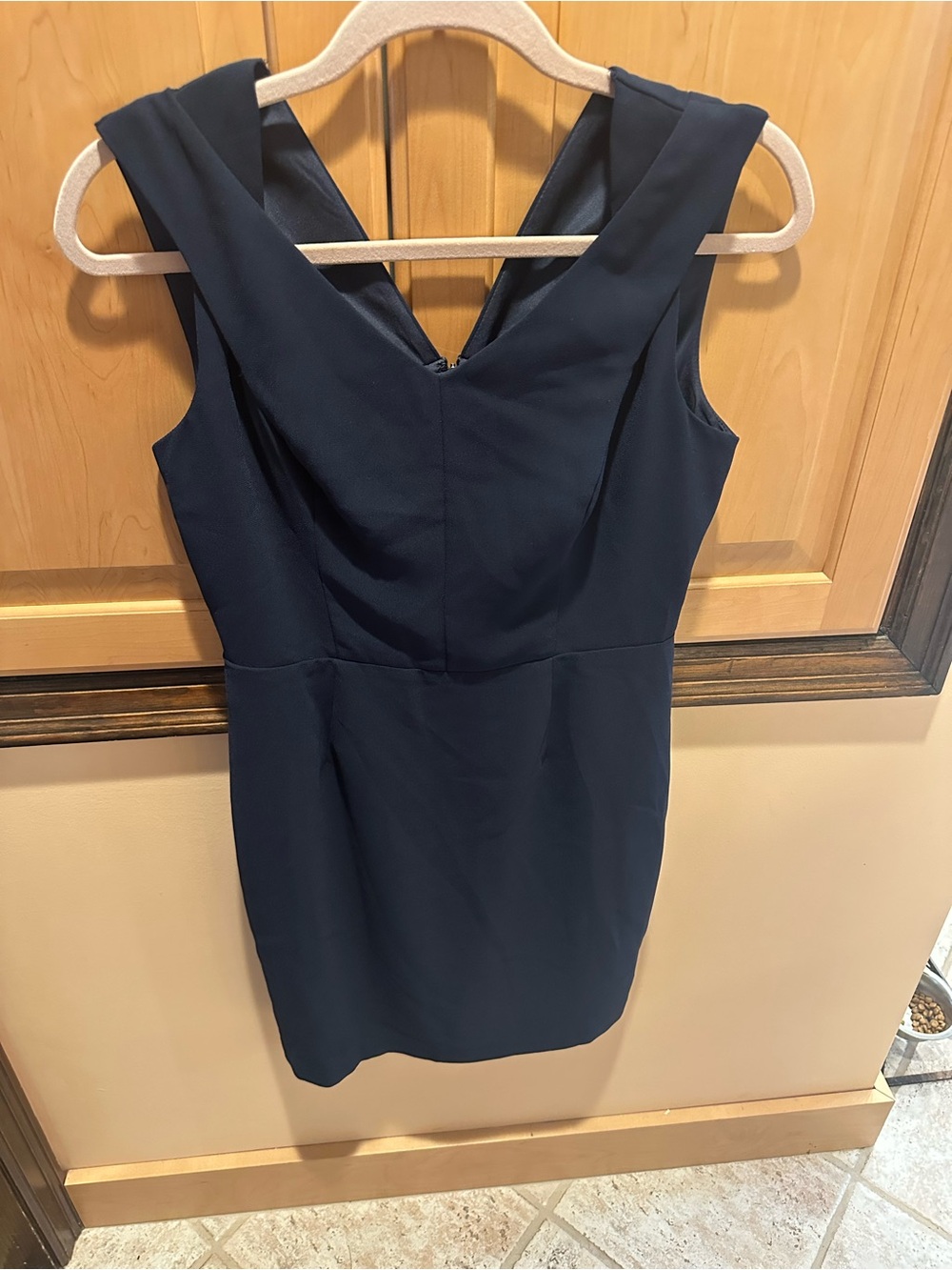 Marc New York Navy Sleeveless V-Neck Sheath Mini Dress